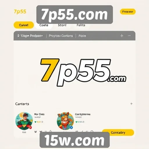 Explorando a interface do usuário em 7p55.com